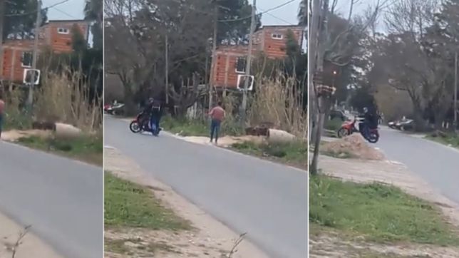 video: en menos de 20 segundos, motochorros amenazaron y le robaron a un joven en la plata