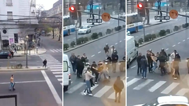 corridas, pinas y tension: una pelea callejera genero un caos en la esquina tragica de 7 y 49 corridas, pinas y tension: una pelea callejera genero un caos en la esquina tragica de 7 y 49