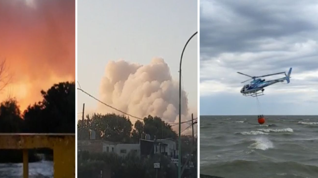 uno por uno, los impactantes videos del incendio en la reserva natural de punta lara