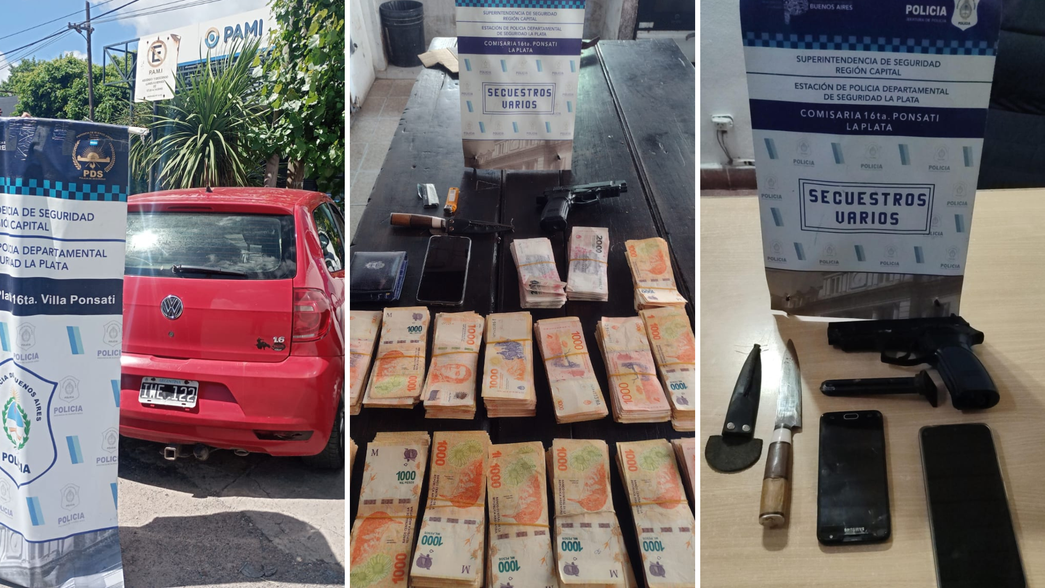 Robaron un camión de gaseosas en La Plata con una réplica de pistola y cayeron tras una persecución