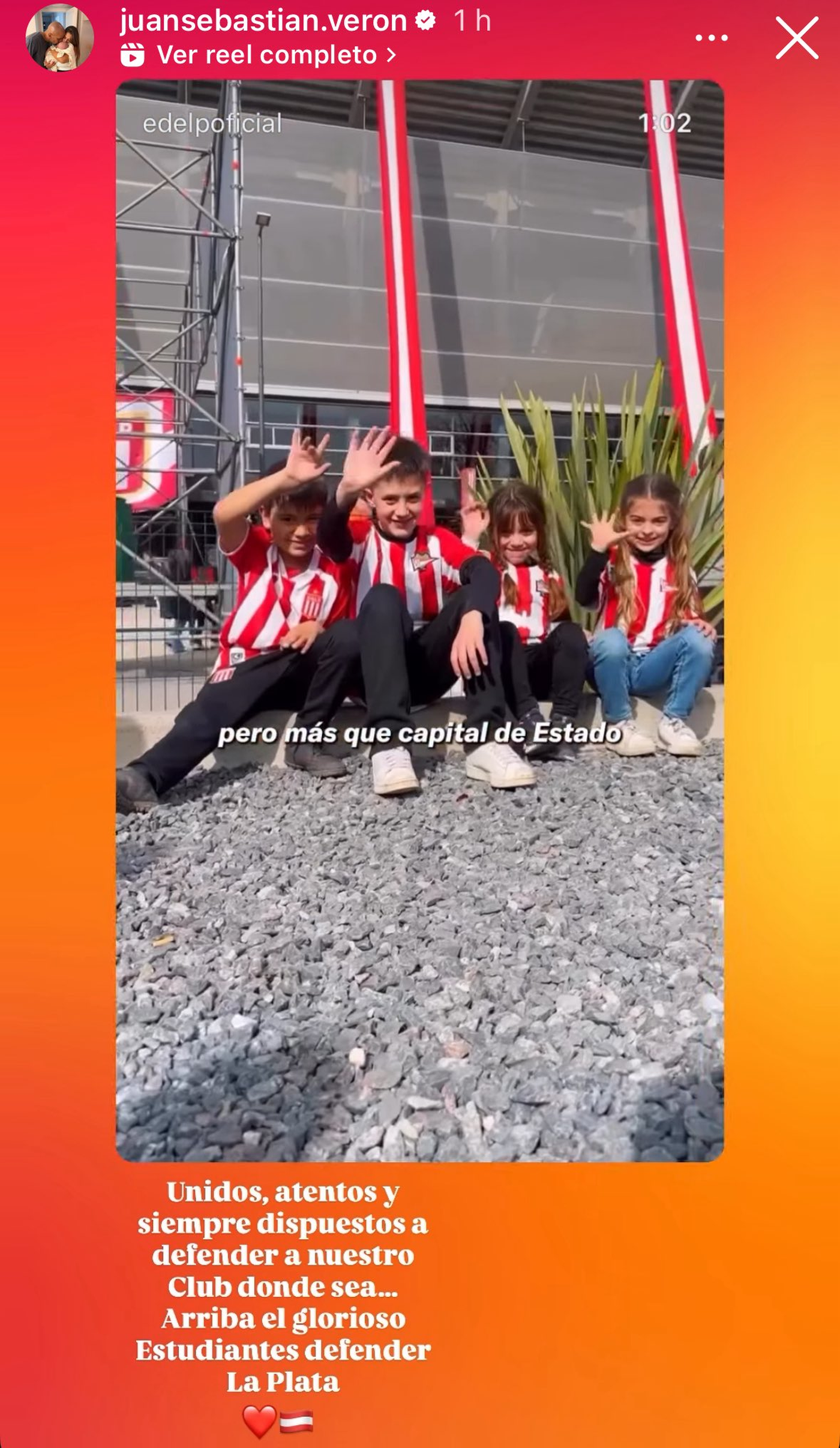 La historia de Juan Sebastián Verón palpitando el clásico.