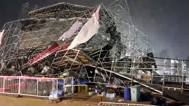 los impactantes videos del temporal en la fiesta bresh