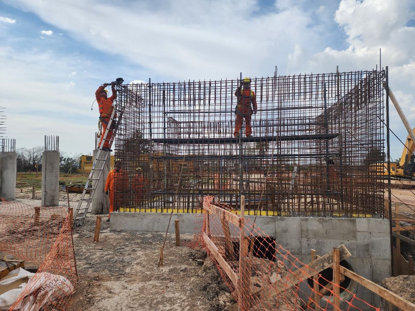 Los trabajos en la nueva planta potabilizadora de agua de la región