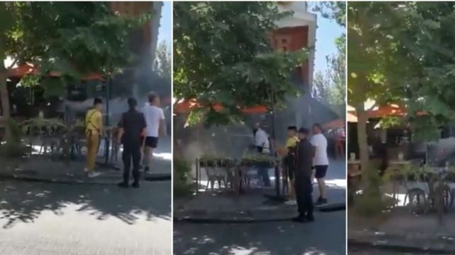 video: fuego, humo y susto por un principio de incendio en la hamburgueseria foodie