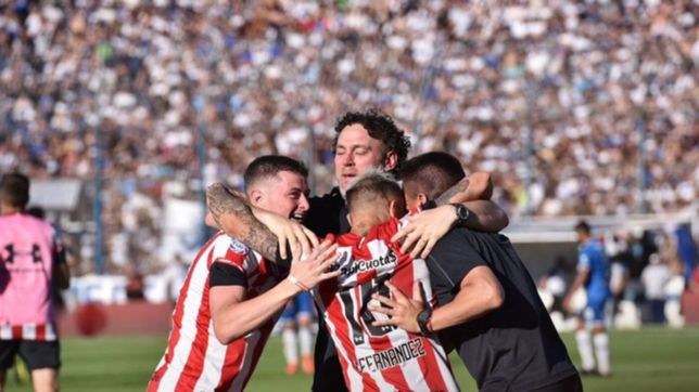 estudiantes: gabriel milito mostro su alegria luego de la victoria ante gimnasia