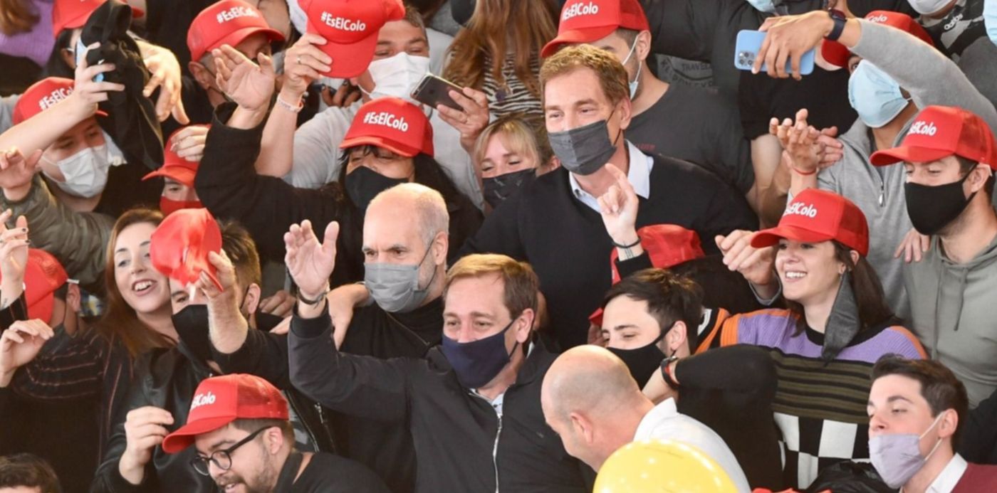 Acto cierre de campaña de Santilli y Garro