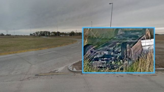 perdio el control de su auto, volco y termino internada