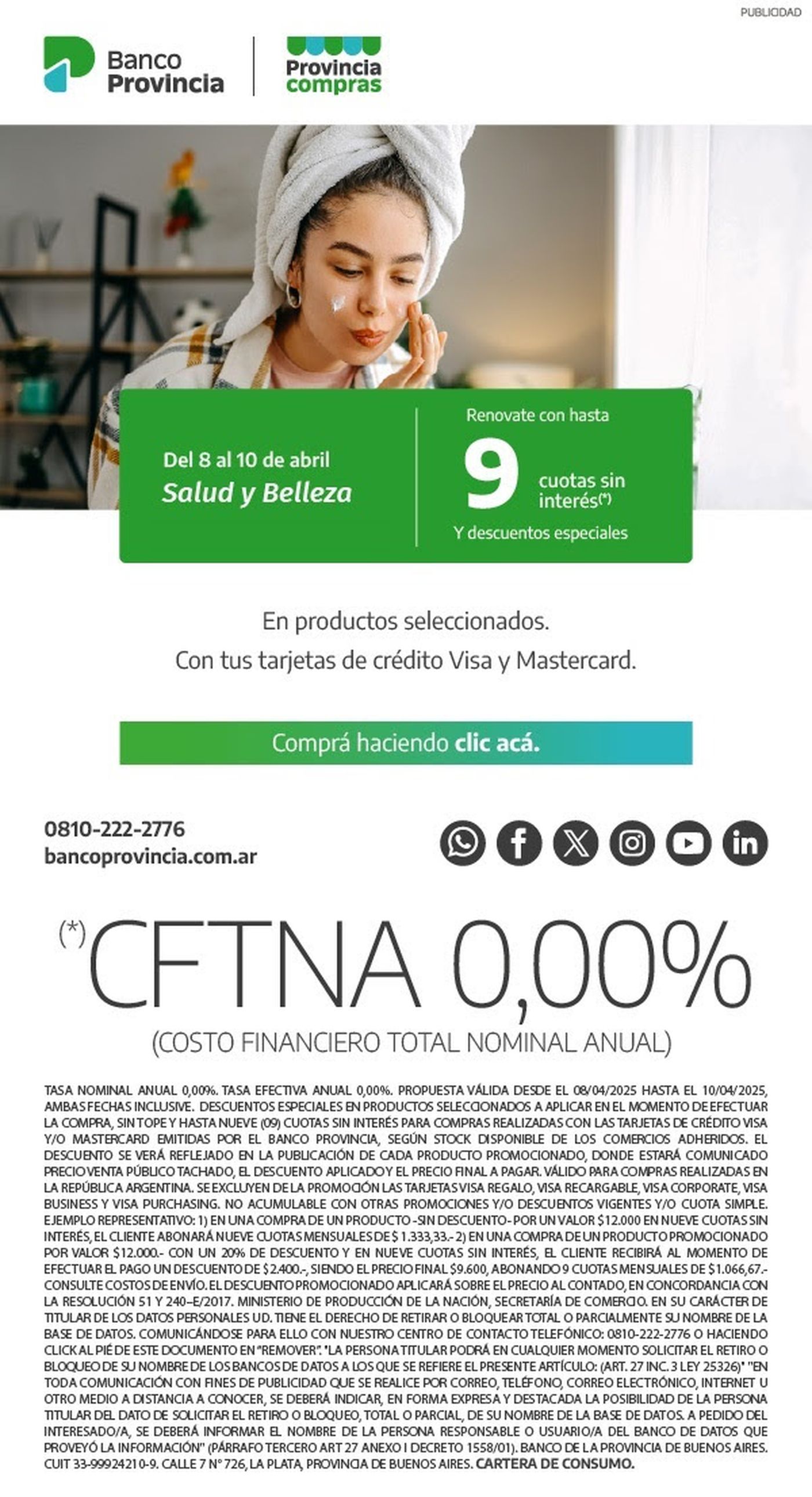 Banco Provincia lanzó una nueva promoción con descuentos y hasta 9 cuotas sin interés Banco Provincia lanzó una nueva promoción con descuentos y hasta 9 cuotas sin interés