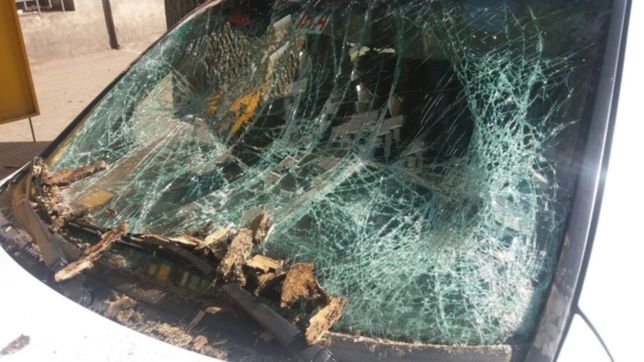 no me mato de casualidad, el dramatico relato del taxista al que una rama le destruyo el auto