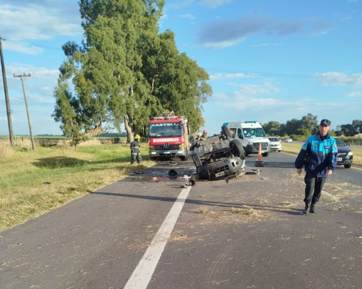 El accidente de tránsito ocurrió a la altura del kilómetro 191, en Castelli.