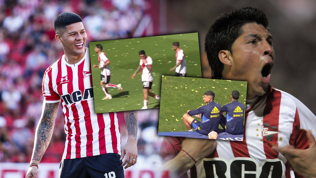se quieren como en estudiantes: la gastada de enzo perez a marcos rojo en el gol de river