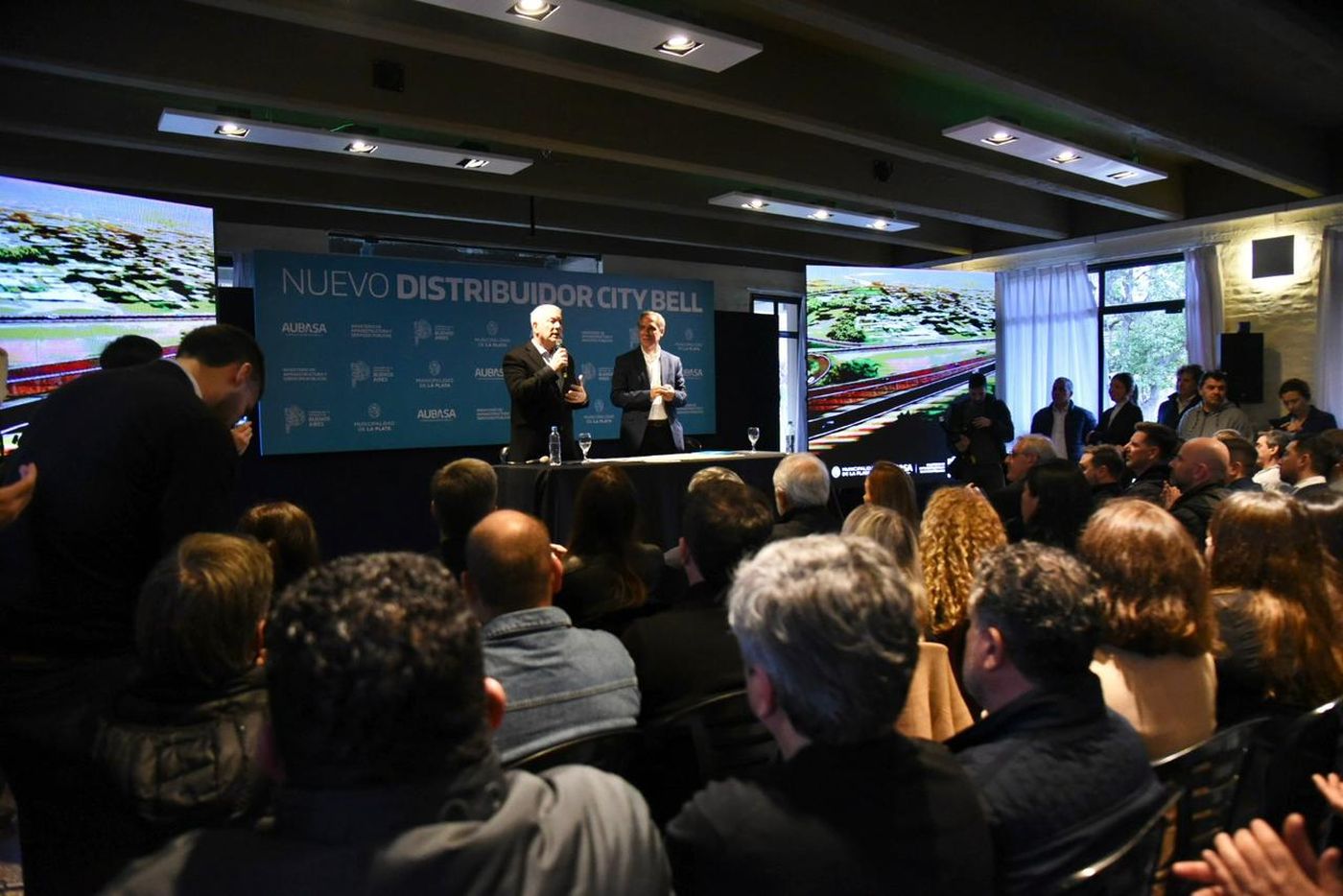 La presentación de las obras de la nueva bajada de la Autopista La Plata-Buenos Aires