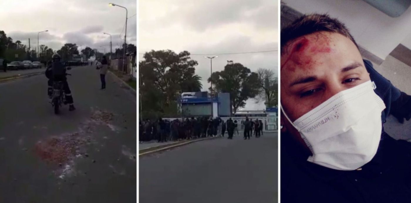 Incidentes del Uocra en YPF