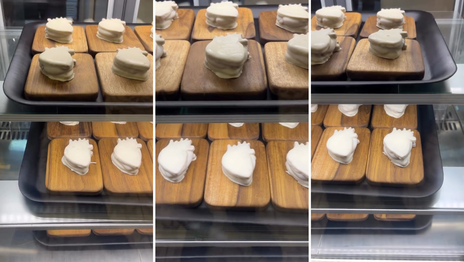 Alfajores con forma de corazón