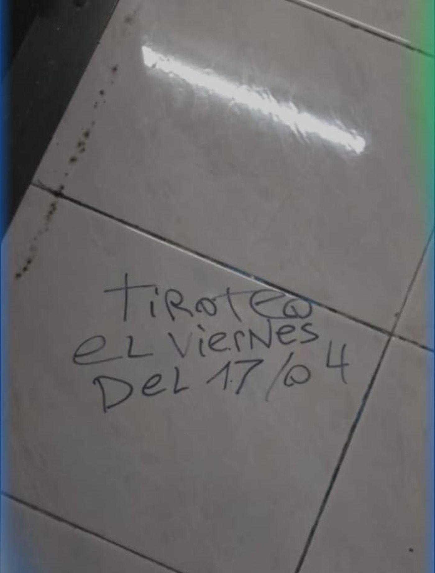 Una de las amenazas de tiroteo que apareci&oacute; en un colegio de La Plata