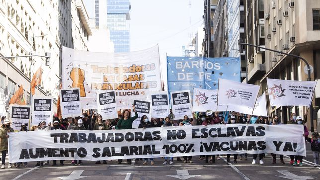 trabajadoras de casas particulares piden 100% de aumento y haran una asamblea en trabajo