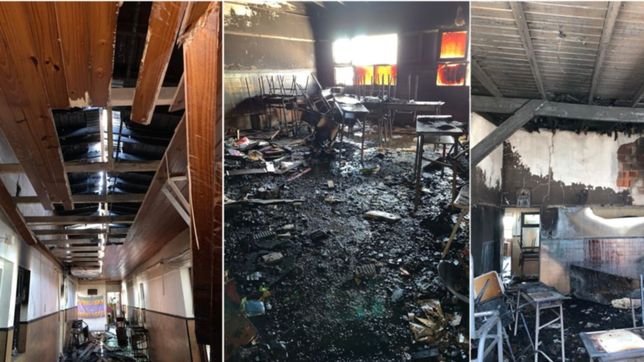 asi quedo por dentro la escuela que prendieron fuego en melchor romero