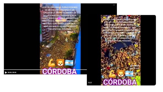 no, este video viral no es del acto de javier milei en cordoba del 19 de septiembre, sino del cierre de campana de las elecciones de 2023