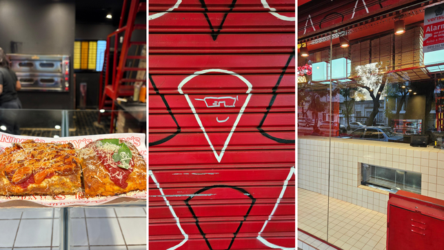 les graffitearon la persiana de su pizzeria y ahora buscan al artista para regalarle 20 pizzas