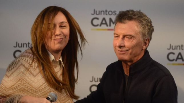 maria eugenia vidal se lanzo junto a mauricio macri y miguel angel pichetto en pleno centro platense