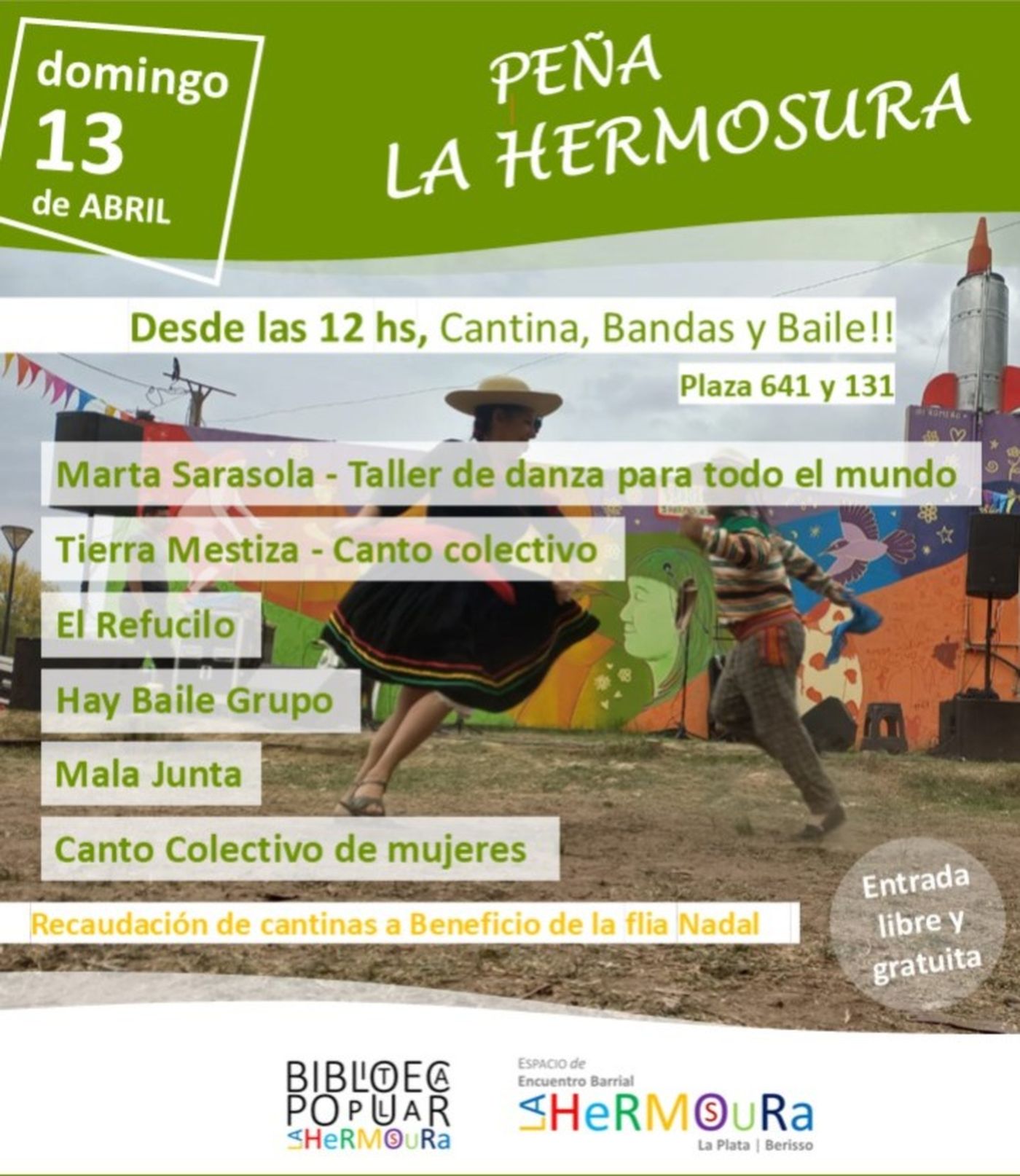 El barrio La Hermosura de La Plata festeja su aniversario con una peña folclórica 