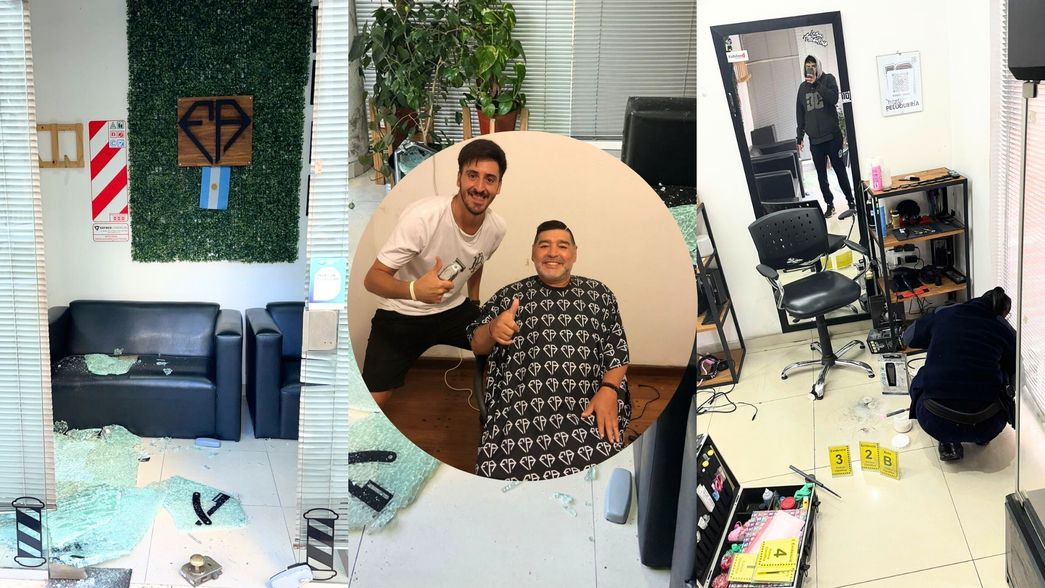 Saquearon el local del peluquero de Maradona en La Plata y se llevaron máquinas por $2.5 millones