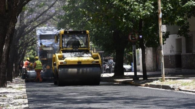 siguen las obras de repavimentacion en diagonal 74 y habra cortes de transito