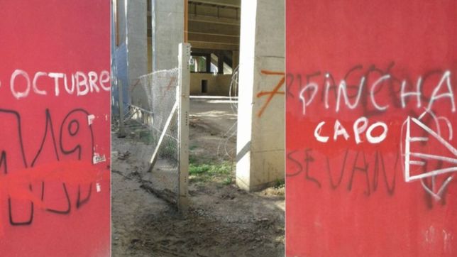 bronca en el pincha: los hinchas de estudiantes vandalizaron su propio estadio