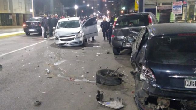 video: asi fue el espectacular cuadruple choque en 7 y 39