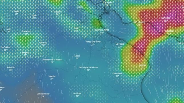 hora por hora, el radar del tiempo que muestra cuando va a llover en la plata