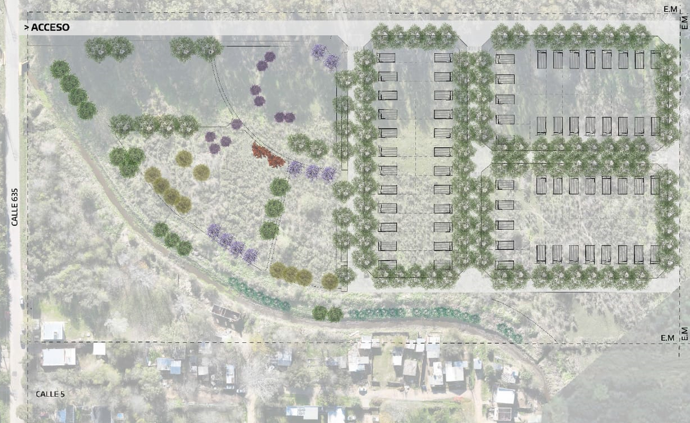 La ubicación del plan de viviendas en 6 y 635 de Villa Garibaldi