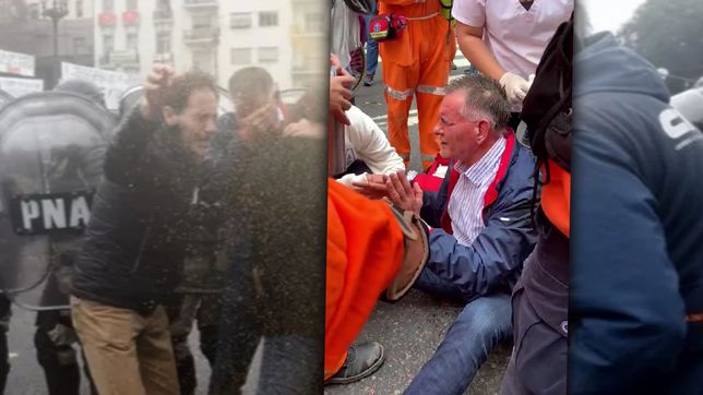 el diputado platense carlos castagneto sufrio la represion con gas pimienta en el congreso