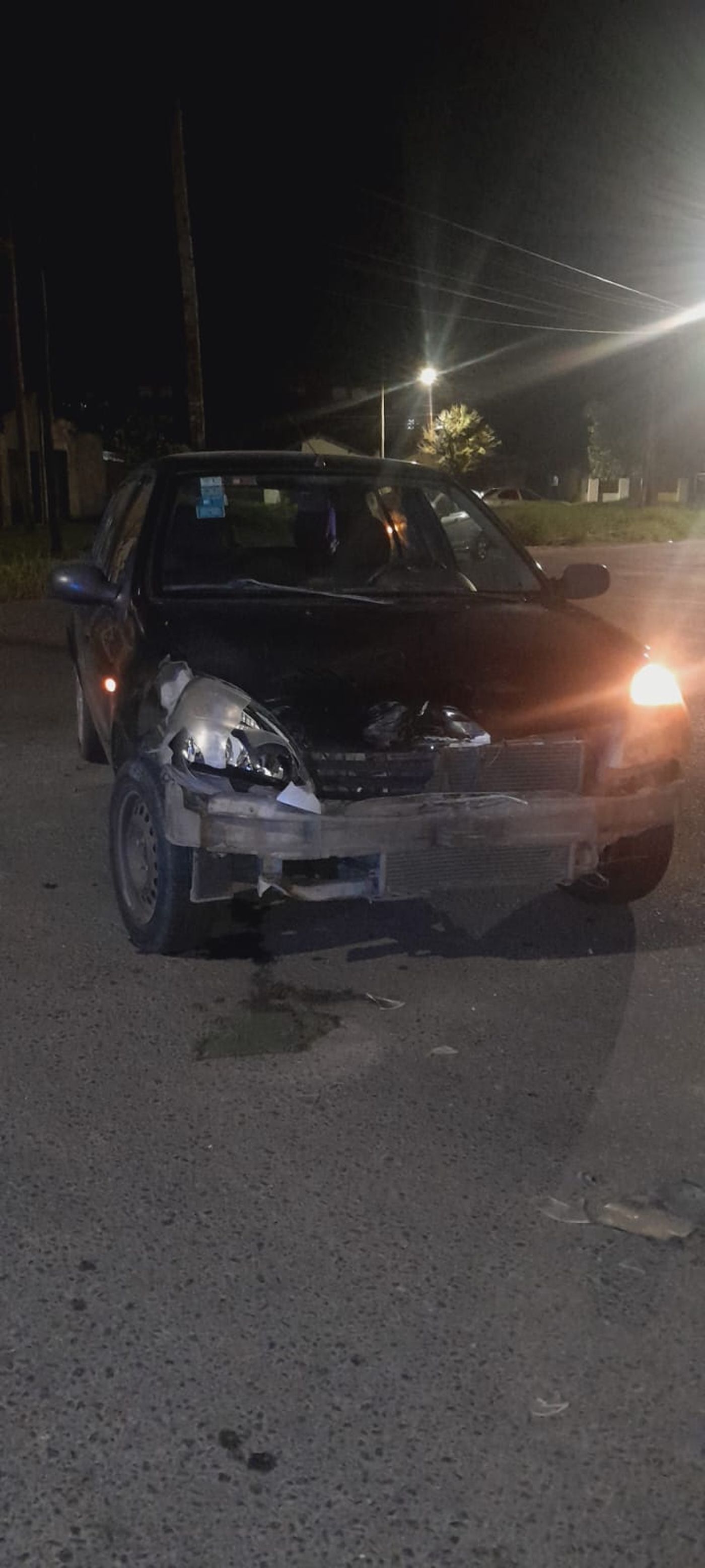 Así quedó el auto involucrado en el fuerte accidente ocurrido en La Plata.