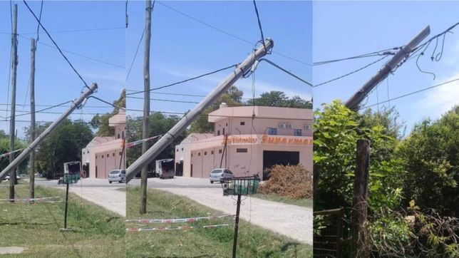 vecinos explotaron contra edelap por postes caidos: se estan por cortar los cables