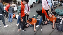 un accidente en calle 12 termino con una salvaje pelea en el piso entre dos mujeres un accidente en calle 12 termino con una salvaje pelea en el piso entre dos mujeres