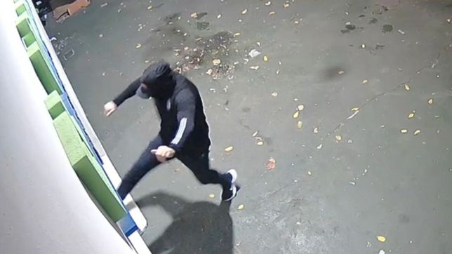 brutal robo en la plata: entro a las patadas, amenazo a una mama y su hijo y quedo filmado