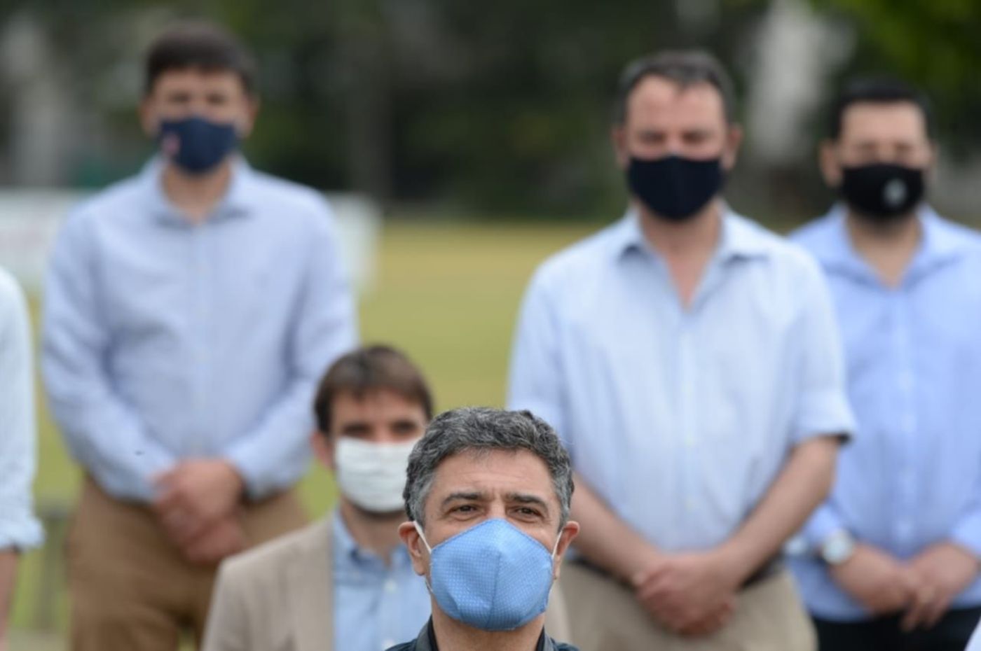 almuerzo de intendentes de Juntos por el Cambio Julio Garro en el club San Luis - almuerzo de intendentes de Juntos por el Cambio en el club San Luis de La Plata Jorge Macri