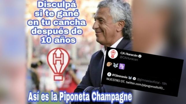 la respuesta de huracan al tuit de pipo y el duro mensaje a gimnasia