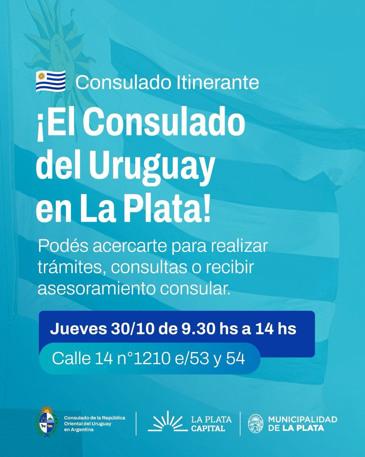 El consulado de Uruguay realizará un evento en La Plata.