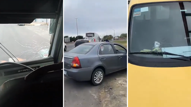 tres autos y un micro fueron apedreados en la autopista y hay alerta por los ataques