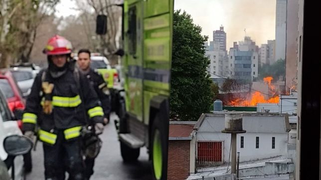 videos: asi fue el incendio que genero alarma y temor en la plata