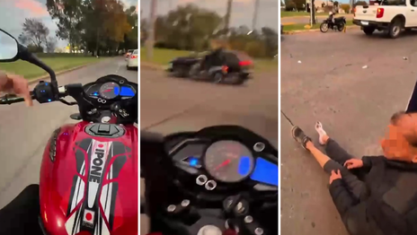 Un motociclista grababa su viaje por las calles de La Plata y captó un impactante choque Un motociclista grababa su viaje por las calles de La Plata y captó un impactante choque