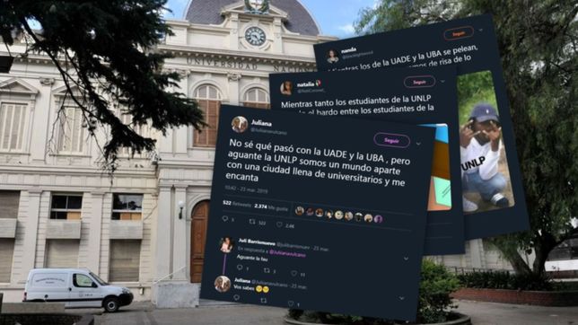 se peleaban la uade y la uba y se metio la unlp: desopilante cruce hizo estallar las redes