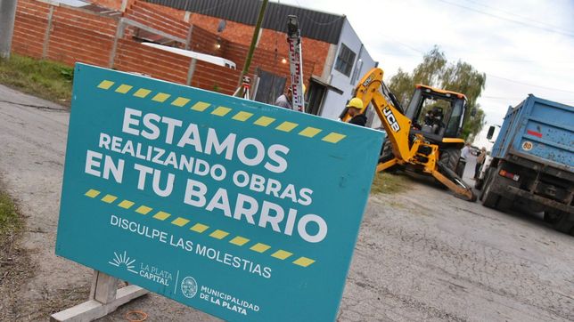 comenzaron las obras de pavimentacion y nueva iluminacion en villa castells