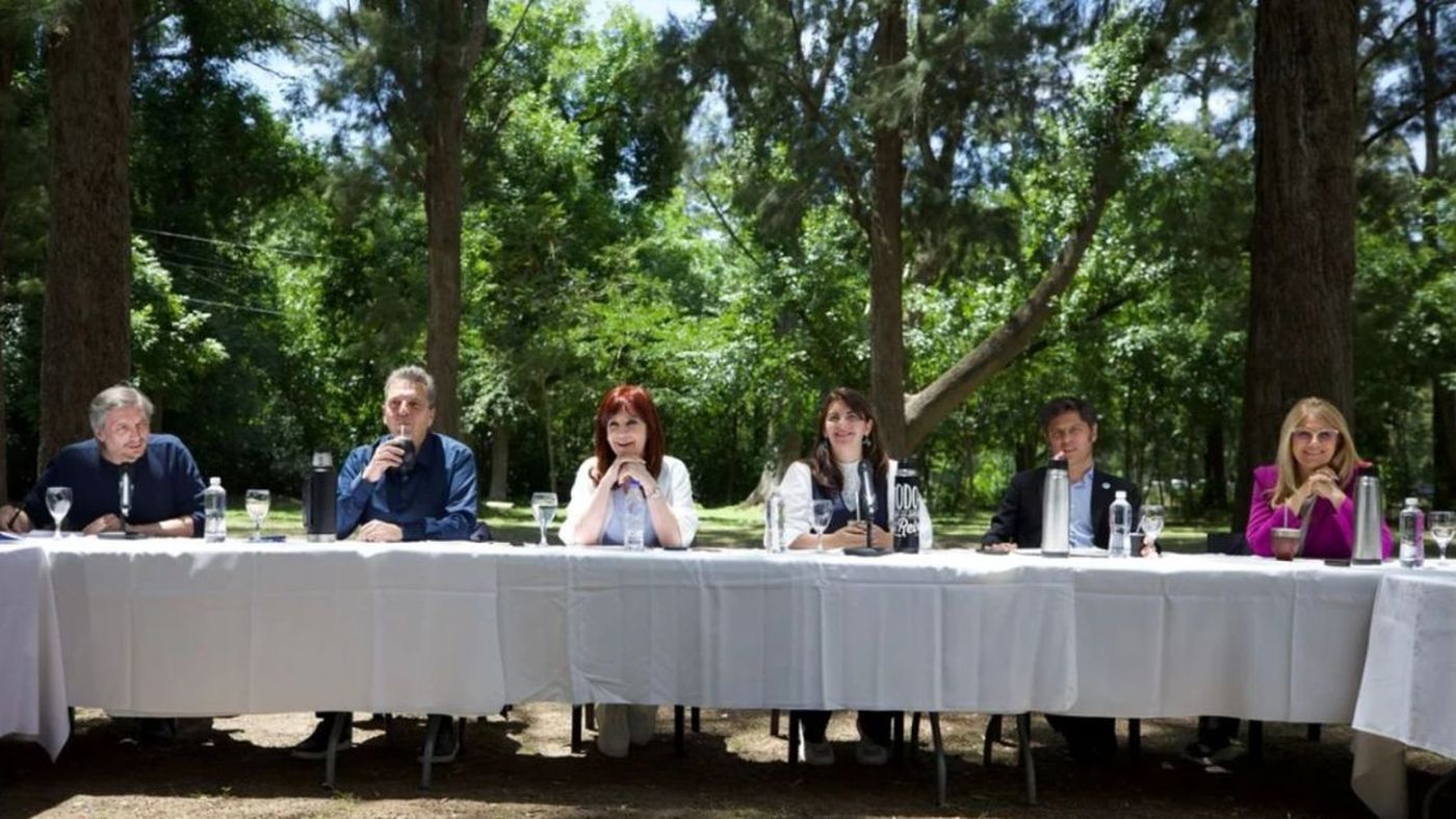 Axel Kicillof y Cristina Kirchner compartieron el encuentro del Consejo del PJ bonaerense el lunes pasado.