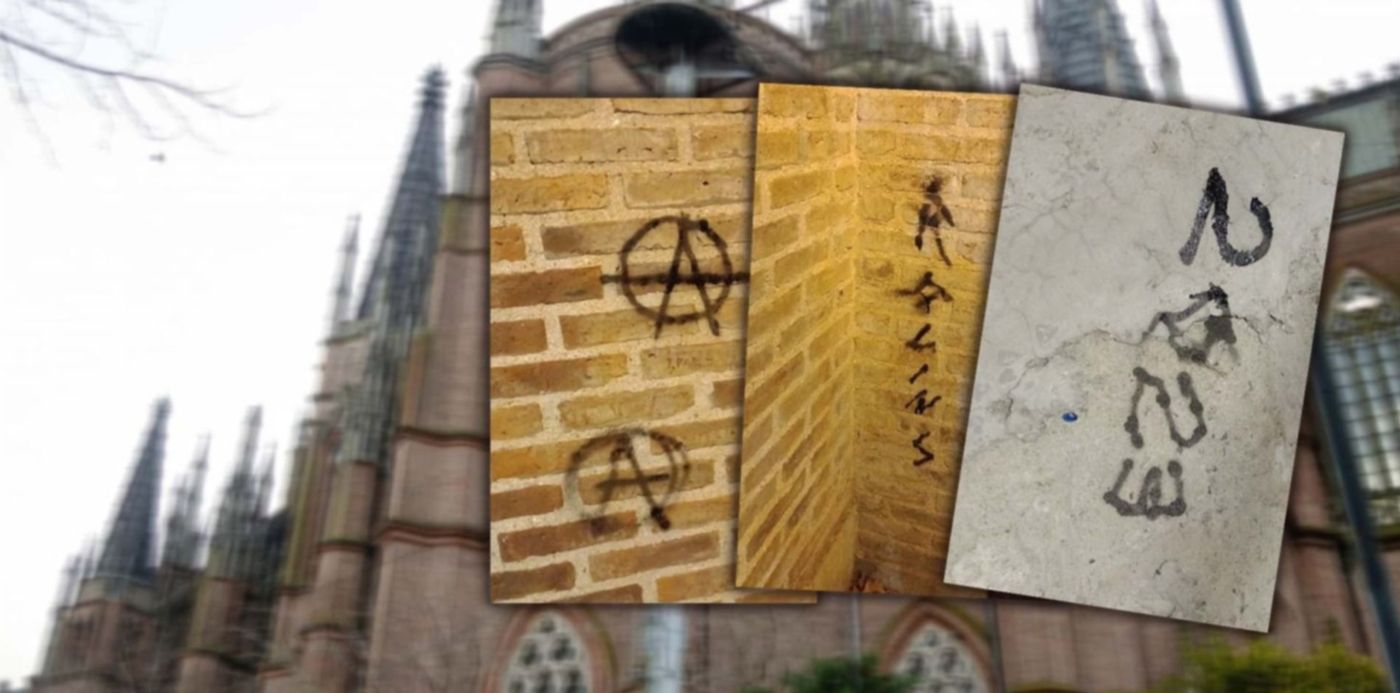 pintadas en la catedral