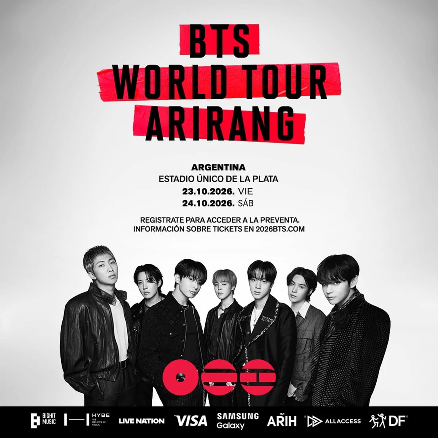 BTS se presentar&aacute; en octubre en el Estadio &Uacute;nico de La Plata