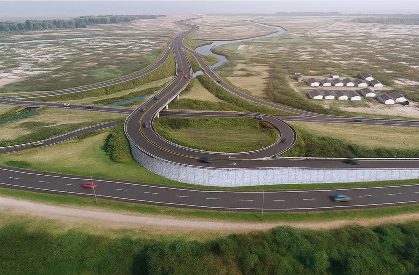 Así lucirá la nueva bajada de la Autopista cuando hayan culminado los trabajos