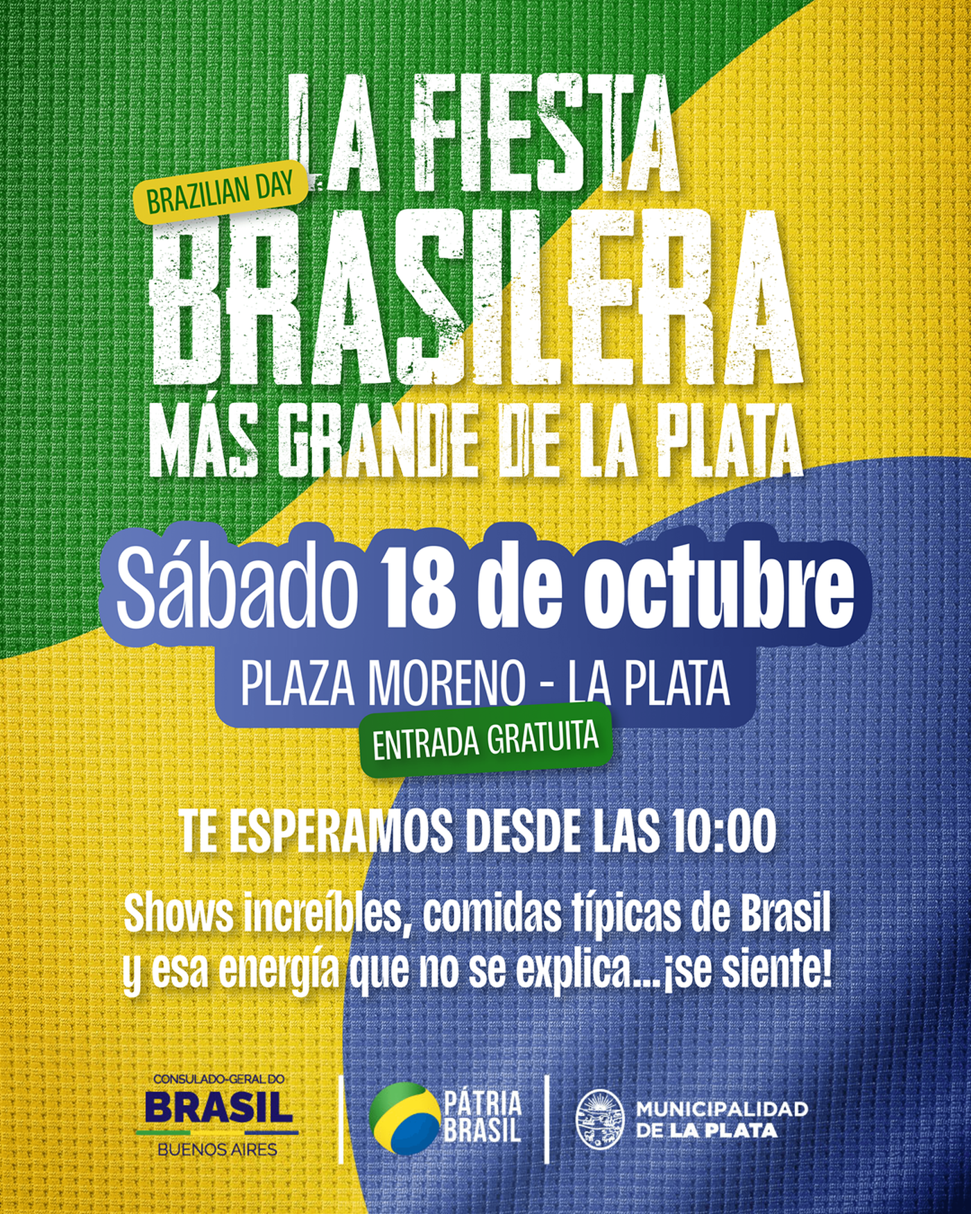 Tras ser reprogramado en dos ocasiones, este sábado se llevará a cabo el Brazilian Day en La Plata
