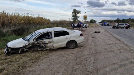 Un nene de 2 años terminó internado tras un choque frontal en Ruta 36